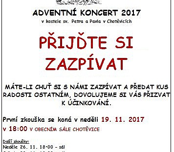 Přijďte si zazpívat