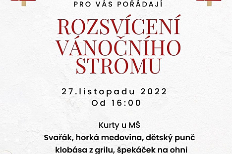 Rozsvícení vánočního stromu v Hajnici