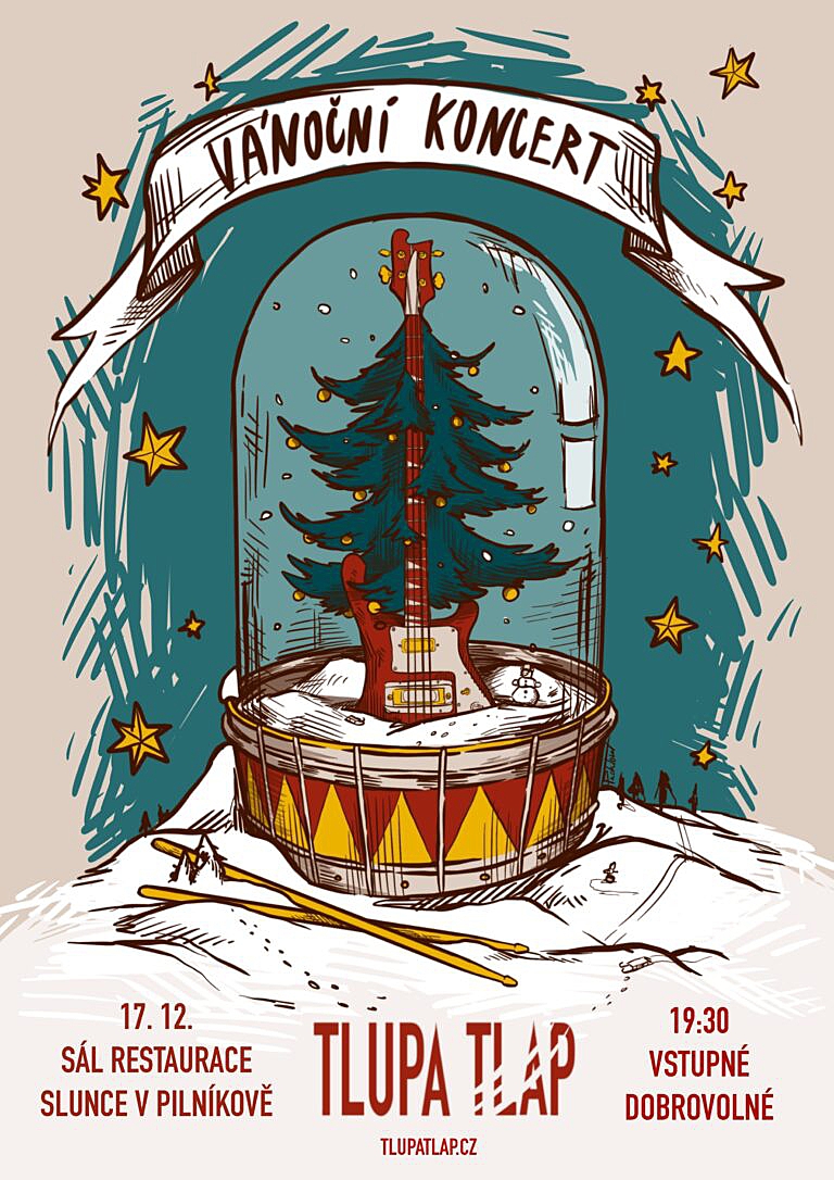 Vánoční koncert skupiny Tlupa Tlap v Pilníkově
