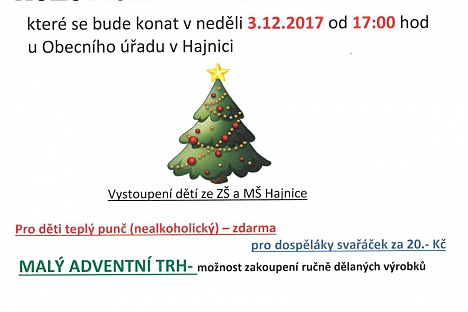 Rozsvícení vánočního stromu