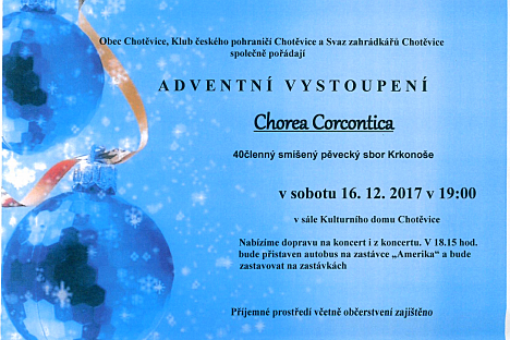 Chorea Corcontica - adventní vystoupení