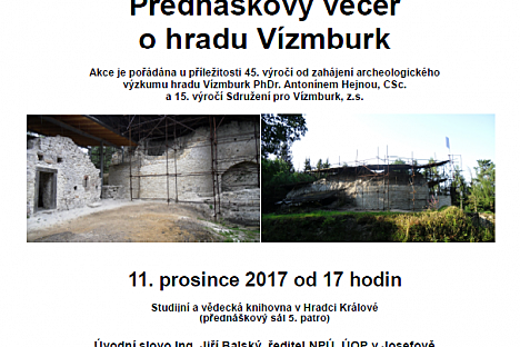 Přednáškový večer o hradu Vízmburku