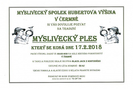 Myslivecký ples v Čermné