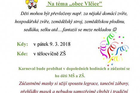 Karneval na téma Obec Vlčice