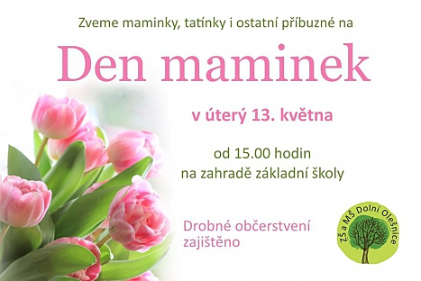 Pozvánka do Dolní Olešnice na "Den maminek"