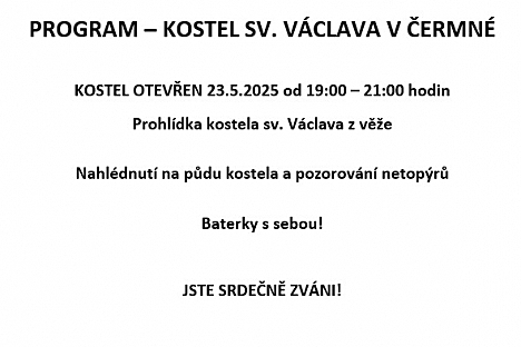 Noc kostelů v Čermné