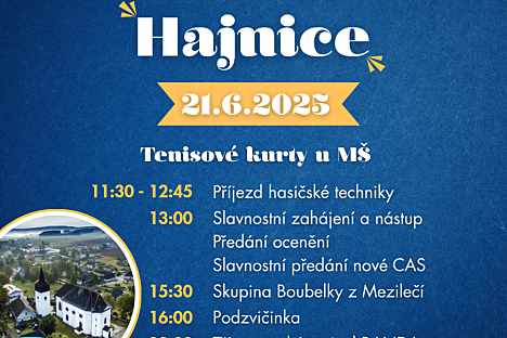 Oslava 765. výročí obce Hajnice a 80 let trvání hasičů