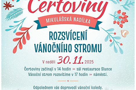 Čertoviny a rozsvícení vánočního stromu v Pilníkově