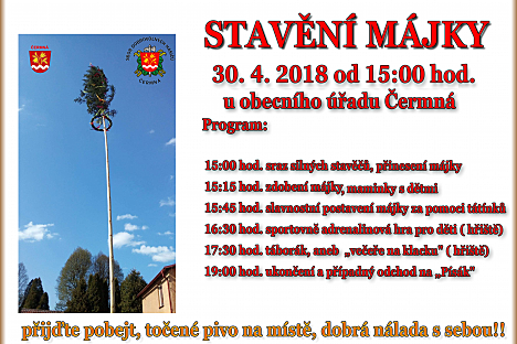 Stavění májky v Čermné