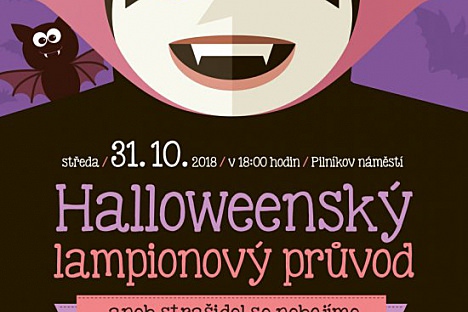 Halloweenský lampionový průvod