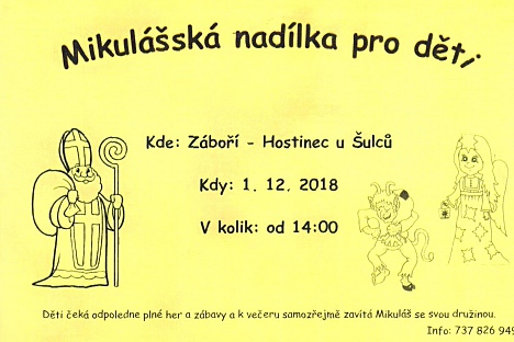 Mikulášská nadílka pro děti
