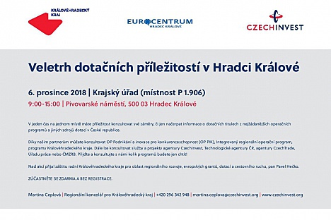 Veletrh dotačních příležitostí v Hradci Králové