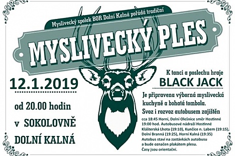 Myslivecký ples v Dolní Kalné
