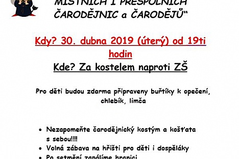 Slet místních i přespolních čarodějnic a čarodějů
