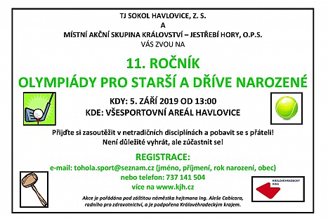 Olympiáda pro starší a dříve narozené