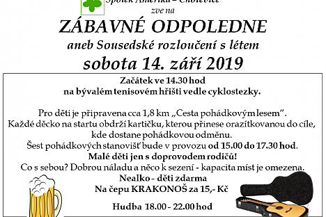 Cesta pohádkovým lesem aneb sousedské rozloučení s létem