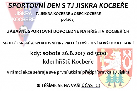 Sportovní den s TJ Jiskra Kocbeře