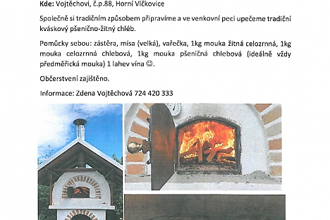 První vlčkovické "sousedské" pečení chleba