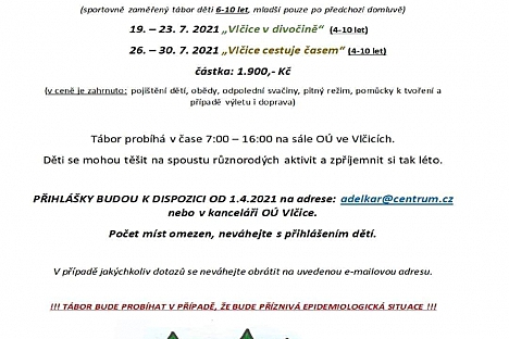 Příměstský tábor ve Vlčicích