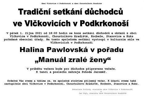 Tradiční setkání důchodců ve Vlčkovicích v Podkrkonoší