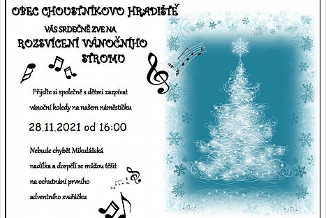 Rozsvícení vánočního stromečku v Choustníkově Hradišti