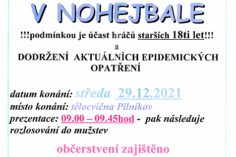 Tradiční vánoční turnaj v nohejbale