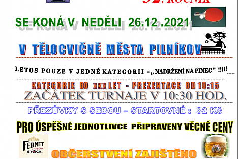 Vánoční turnaj ve stolním tenise