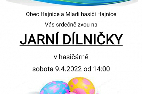 Jarní dílnička v Hajnici