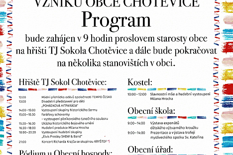 Oslavy 660 let vzniku obce Chotěvice